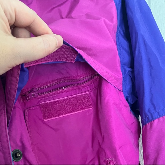 Vintage Women's 90s Columbia Powder Keg Ski Coat Bright Pink Purple Teal Small - Picture 11 of 16